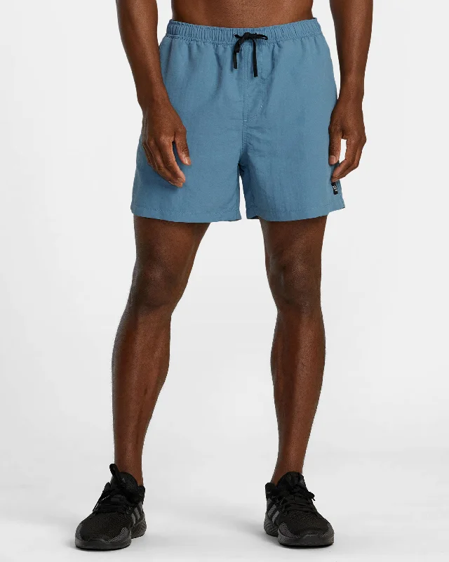 Men's flat - front chino shorts for semi - formal summer events   Outsider Basecamp 16" Training Shorts - Glacier
