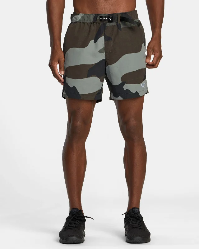 Men's ripped denim shorts for a trendy streetwear aesthetic   Outsider Packables 16" Lightweight Packable Shorts - Big Camo