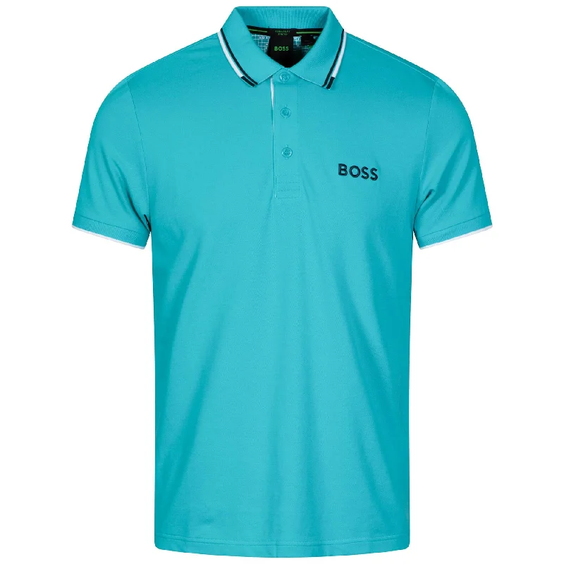 Men's high - collar polo shirts with a modern twistPaddy Pro Open Green - SS24