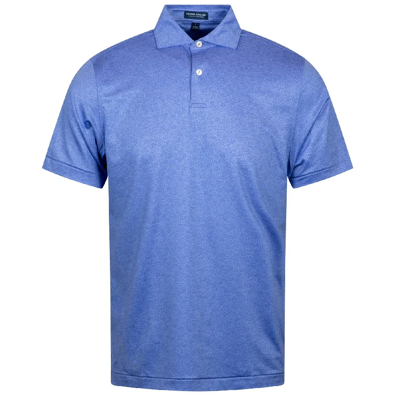 Men's button - down spread collar polo shirts for business casualParkinson Floral Performance Jersey Polo Elixir - AW24