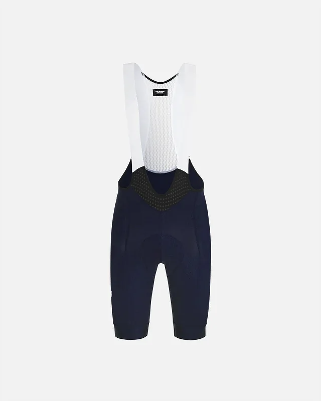 Men's pleated front twill shorts for a classic and sophisticated appearance   Mechanism Bib Short - Navy