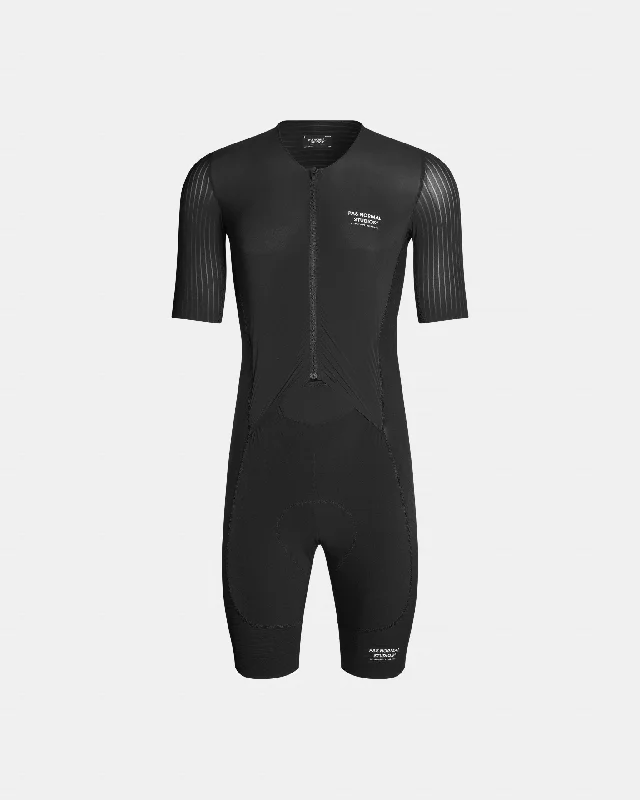 Men's wide - leg linen blend shorts for a relaxed beachside vibe    Men's Mechanism Pro Speedsuit - Black