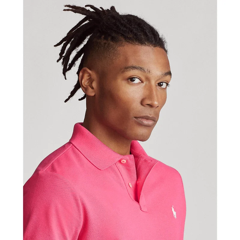 Men's antimicrobial polo shirts for odor - free daily wearPolo Ralph Lauren - Custom Fit Mesh Polo - Hot Pink