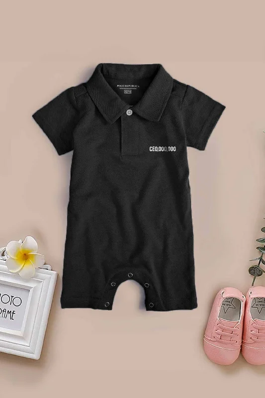 Men's vintage - inspired retro polo shirts with unique patternsPolo Republica Kid's CEO Printed Baby Romper