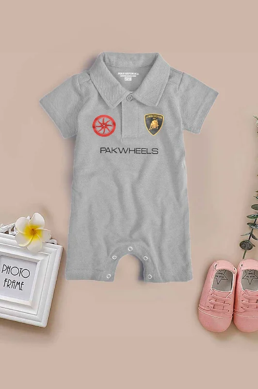 Men's slim fit short sleeve polo shirts with contrast collarsPolo Republica Lamborghini Printed Short Sleeve Baby Romper