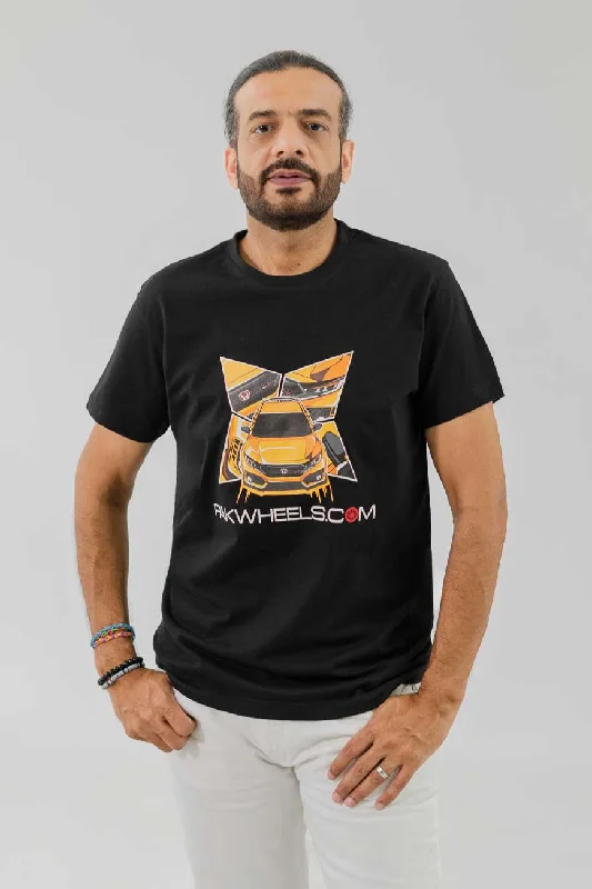 Men's antimicrobial polo shirts for odor - free daily wearPolo Republica Men's PakWheels TYP R Printed Short Sleeve Tee Shirt