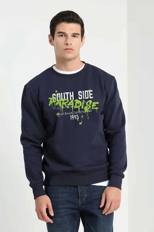 Men's jacquard woven polo shirts with intricate designsPolo Republica Men's Paradise Printed Long Sleeve Sweat Shirt