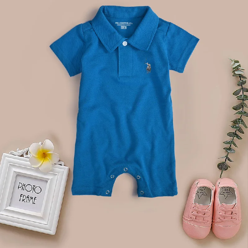 Men's color - block polo shirts with a bold fashion statementPolo Republica Nakon Signature Pony Printed Design Baby Romper