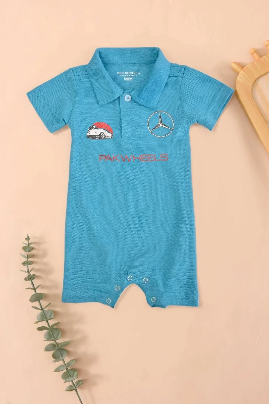 Men's quick - dry polo shirts for water sports activitiesPolo Republica Pak Wheel Mercedes Printed Short Sleeve Baby Romper