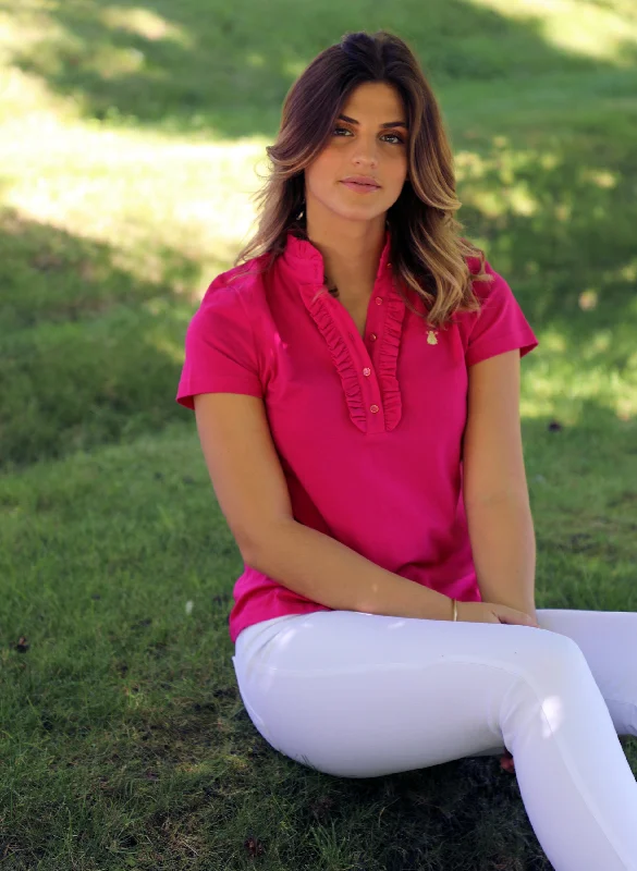 Men's color - block polo shirts with a bold fashion statementPolo Rosa Capote Volantes Mujer