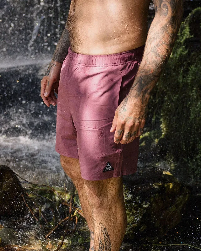 Men's high - waisted swim shorts with UPF protection for beach vacations   Porto Recycled All Purpose Swim Short - Crushed Berry