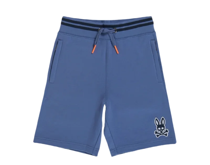 Men's flat - front chino shorts for semi - formal summer events   Psycho Bunny Liam Bal Harbour Blue Kids' Shorts B0R114S1FT-BHA