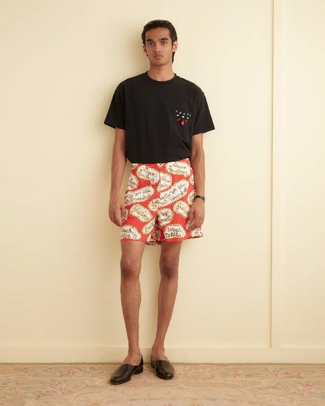 Men's adjustable - length convertible shorts for versatile use   Rodeo Slogans Shorts