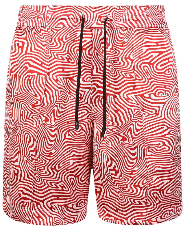 Men's ripped denim shorts for a trendy streetwear aesthetic   RtA Silk Print Short
