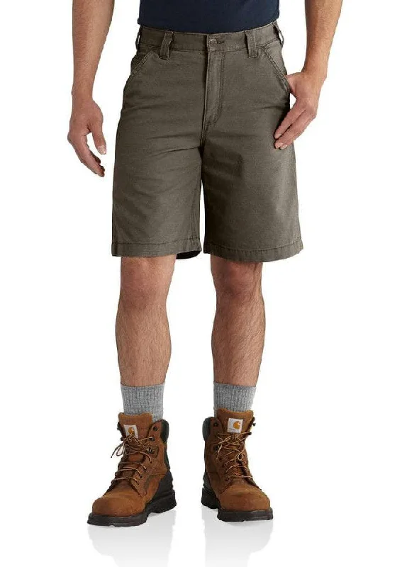 Men's zip - pocket canvas shorts for added functionality during travel   Rugged Flex Rigby Short - Tarmac