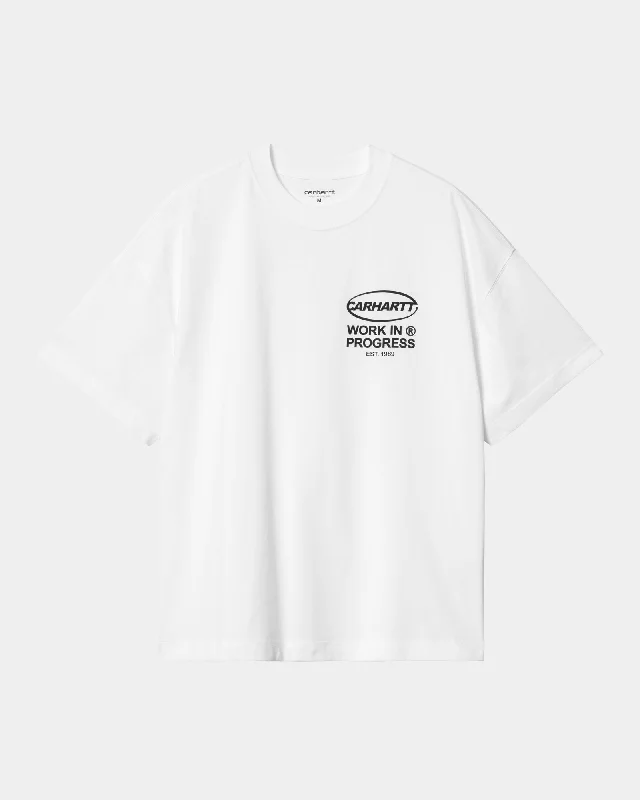Men's two - tone stripe polo shirts with a preppy styleBody Of Work T-Shirt | White / Black