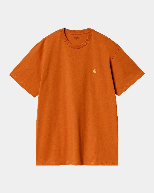 Men's breathable cotton blend polo shirts for summer outingsChase T-Shirt | Turmeric