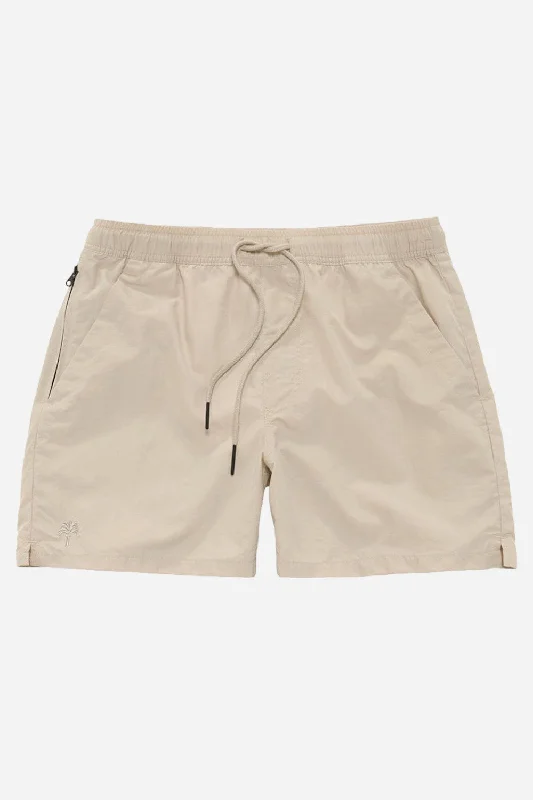 Men's zip - pocket canvas shorts for added functionality during travel   OAS Sand Nylon Swim Trunks
