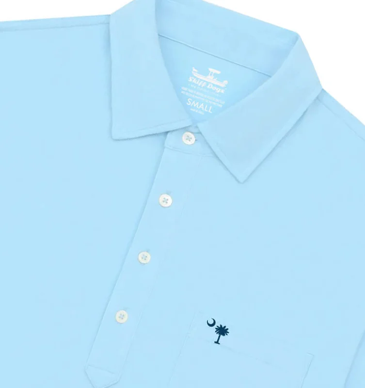 Men's high - collar polo shirts with a modern twistPalmetto Moon: Upcycled Surf Polo - Tidal