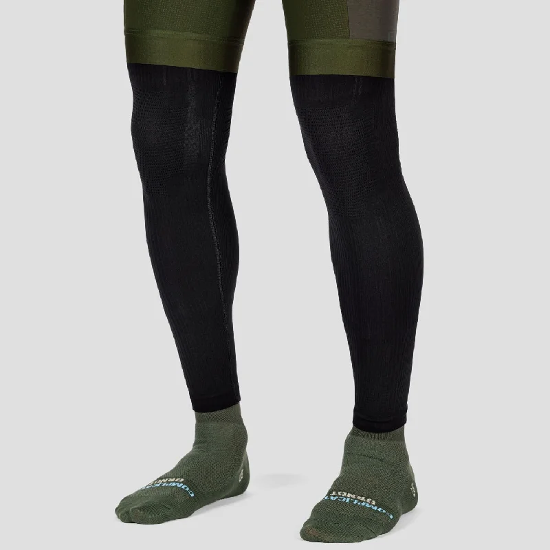 Men's side - stripe track shorts for a sporty running look   Stretch Knit Leg Warmers
