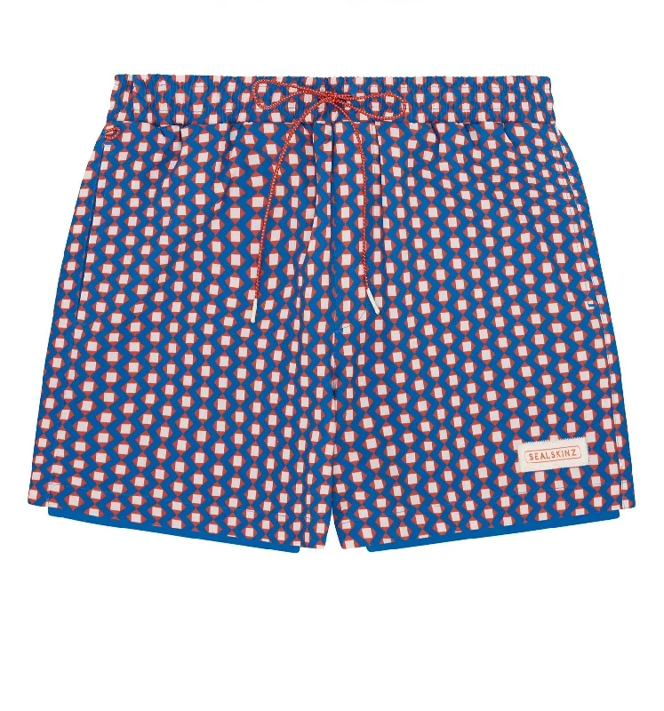 Men's drawstring casual linen shorts for a laid - back summer look Sheringham - Tile