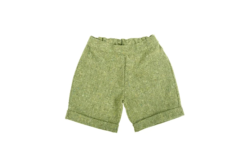 Men's moisture - wicking performance shorts for sweaty outdoor activities   Short - Green Wool