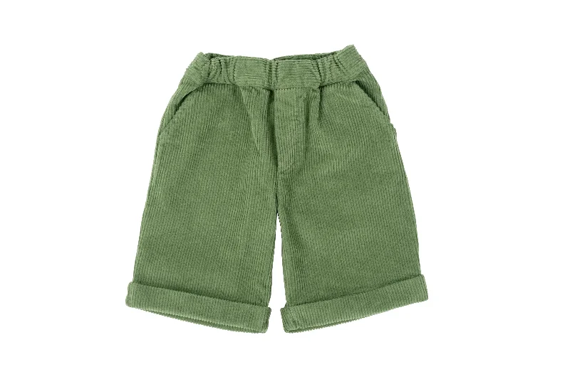 Men's elastic waistband lounge shorts for lazy weekends at home   Shorts Velvet - Sage Green
