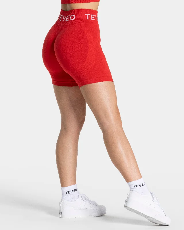 Men's pleated front twill shorts for a classic and sophisticated appearance   Signature Scrunch Short "Rot"
