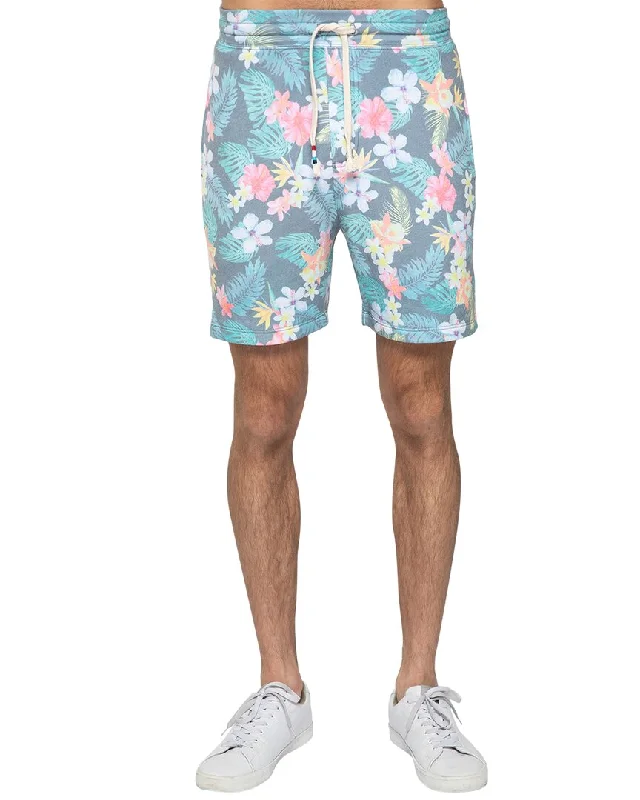 Men's distressed cotton shorts for a bohemian - inspired style   Sol Angeles Rio Floral Short