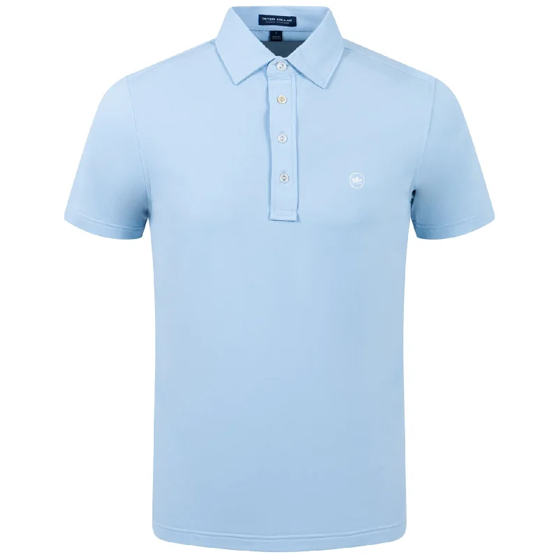 Men's ribbed cuffs and hem polo shirts for a textured lookSoul Performance Mesh Polo Blue Frost - 2024