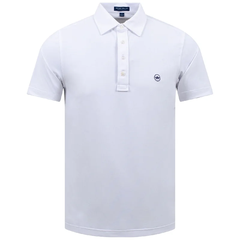 Men's slim fit short sleeve polo shirts with contrast collarsSoul Performance Mesh Polo White - 2025