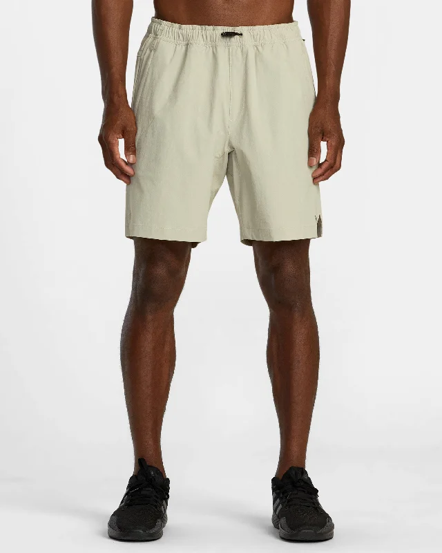 Men's ripped denim shorts for a trendy streetwear aesthetic   Spectrum Tech Short Utility Shorts - Chalk