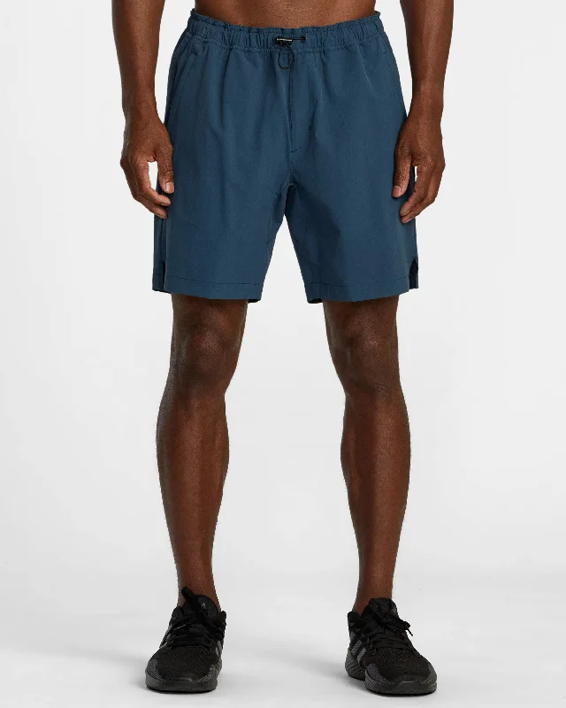 Men's zip - pocket canvas shorts for added functionality during travel   Spectrum Tech Short Utility Shorts - Petrol Blue