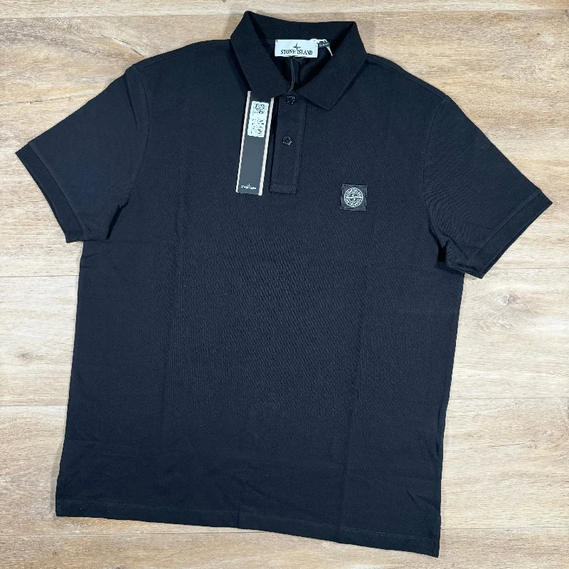 Men's budget - friendly basic polo shirts in multiple colorsStone Island Patch Logo Polo Shirt in Black