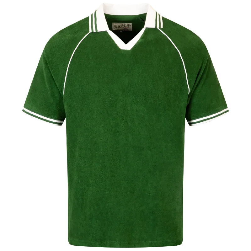 Men's slim fit short sleeve polo shirts with contrast collarsThe Icons Polo Eden Green - SU24
