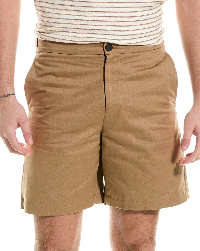 Men's high - waisted swim shorts with UPF protection for beach vacations   The Kooples mens  Short, M, Beige