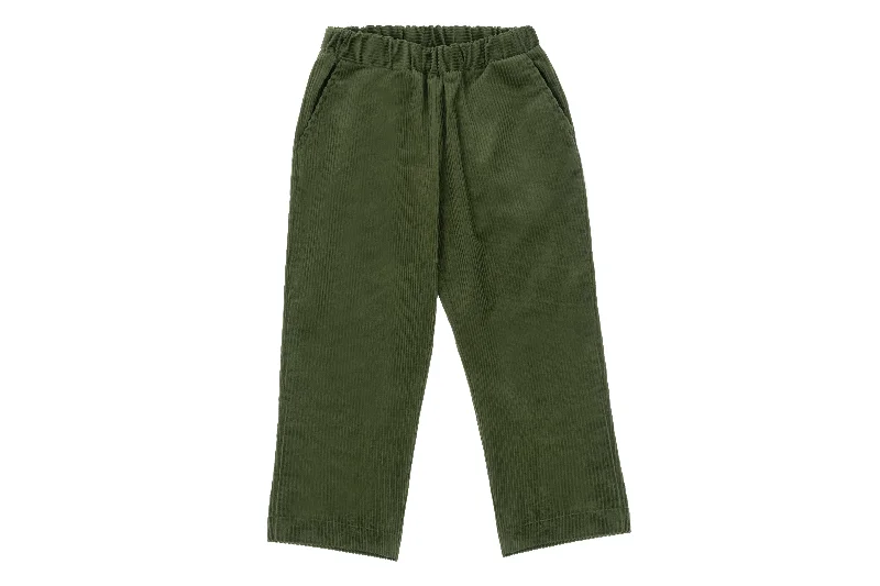 Men's ripped denim shorts for a trendy streetwear aesthetic   Sefora Velvet Trousers - Green