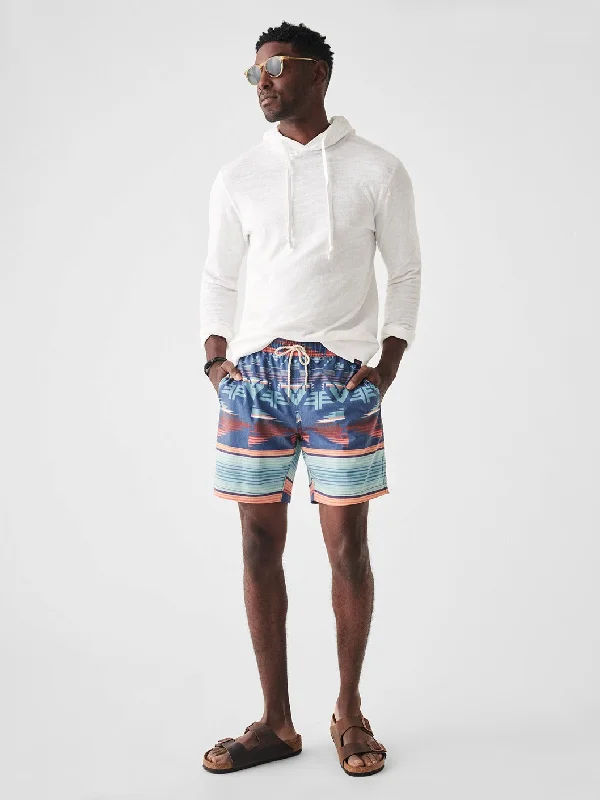 Men's pleated front twill shorts for a classic and sophisticated appearance   Faherty ThunderVoice Eagle Beacon Trunk