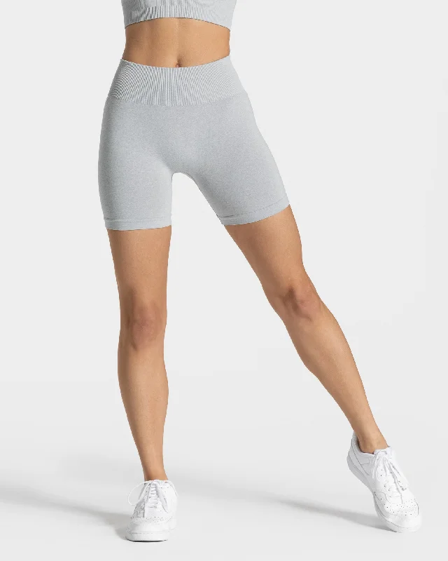 Men's side - stripe track shorts for a sporty running look   Timeless Scrunch Short "Hellgrau"