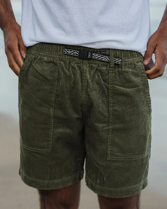 Men's high - waisted swim shorts with UPF protection for beach vacations   Topanga Cord Short - Khaki