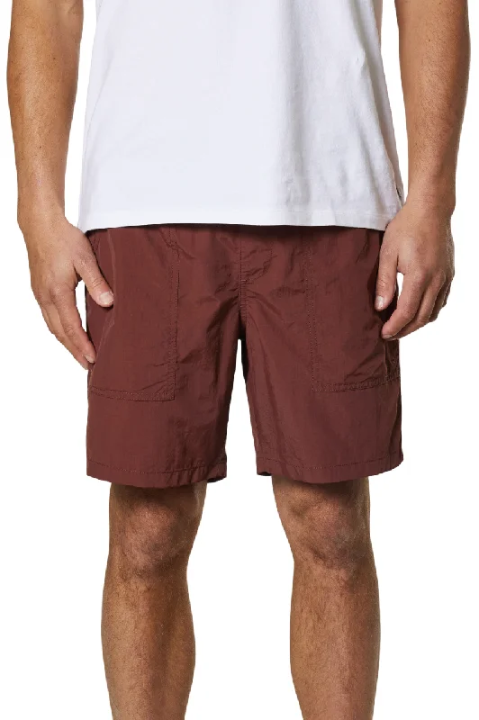 Men's camo print cargo shorts for outdoor adventures Katin Trails Nylon Short in Rum