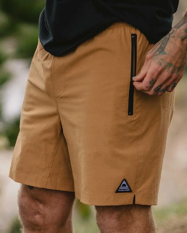 Men's button - fly denim work shorts for durability on the job   Traveller Organic All Purpose Short - Coconut