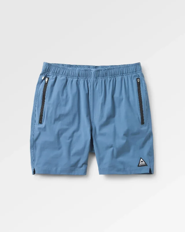 Men's neon - colored athletic shorts for high - visibility workouts   Traveller Organic All Purpose Short - Stone Blue