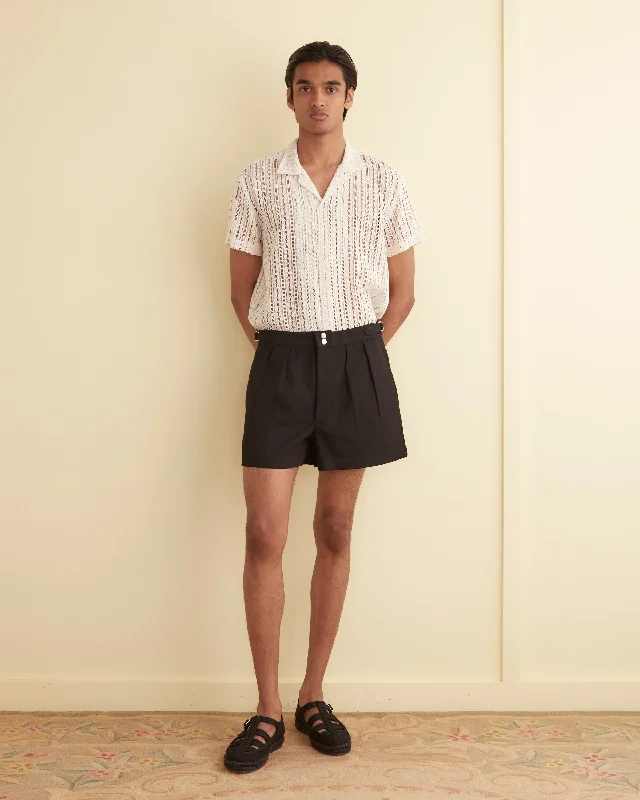 Men's flat - front chino shorts for semi - formal summer events   Twill Snap Shorts