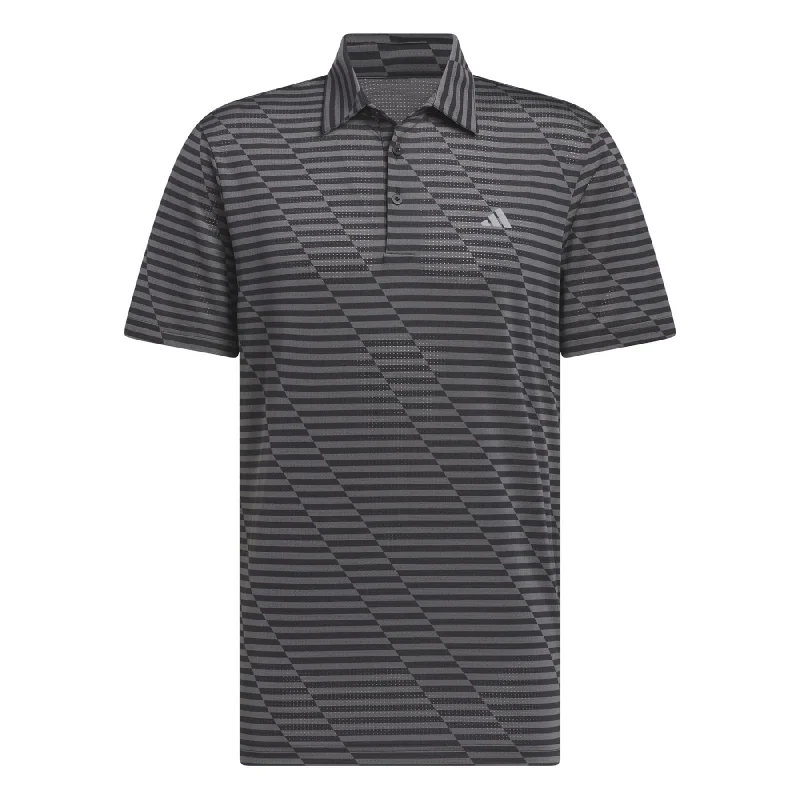 Men's color - block polo shirts with a bold fashion statementUltimate365 Mesh Print Polo Black/Grey Five - SS24