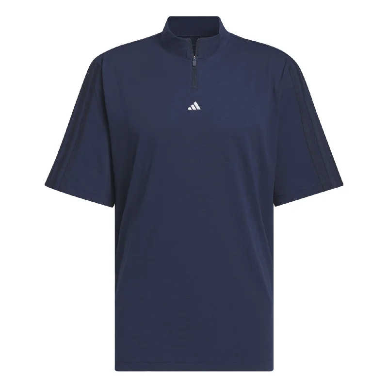 Men's lightweight performance polo shirts for tennis matchesUltimate365 Sport TWISTKNIT Mock Polo Collegiate Navy - SS24