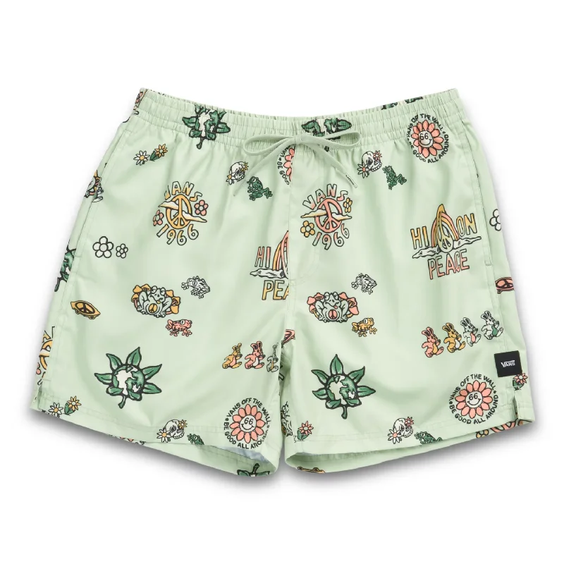Men's high - waisted swim shorts with UPF protection for beach vacations   Vans Men’s Mixed Volley 16" Shorts