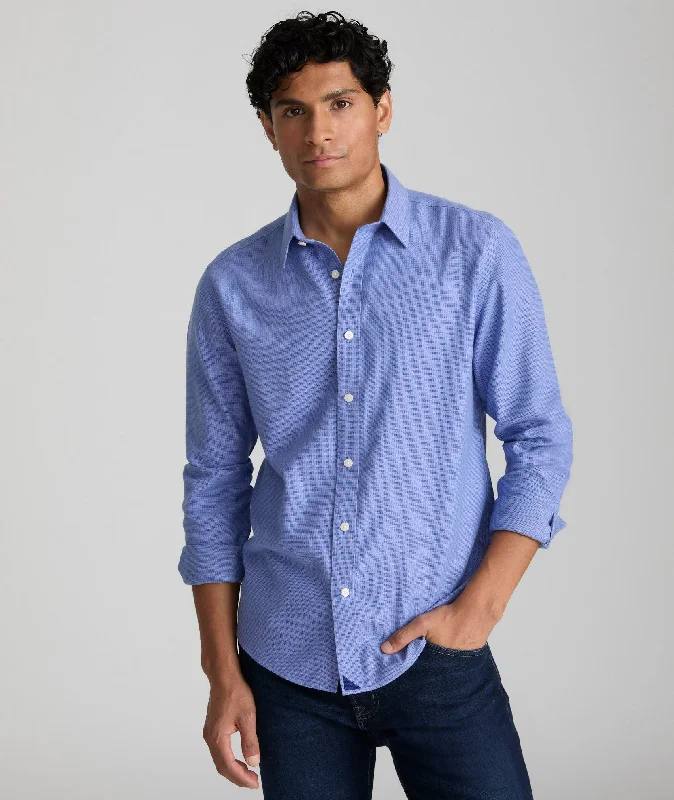Men's ribbed cuffs and hem polo shirts for a textured lookWrinkle-Free Veneto Shirt - FINAL SALE