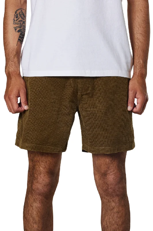 Men's wide - leg linen blend shorts for a relaxed beachside vibe    Katin Ward Short in Coffee