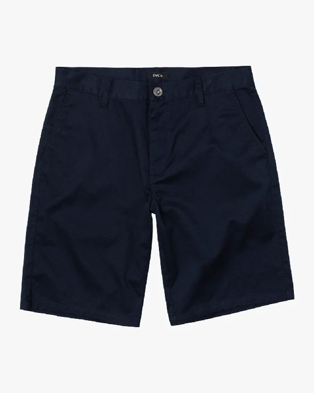 Men's high - waisted swim shorts with UPF protection for beach vacations   Week-End 20" Stretch Shorts - Navy Marine